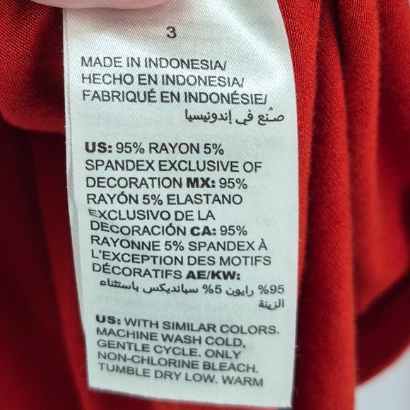 Chicos Burnt Orange Long Sleeve Collared Henley Shirt Women's Size 3/XL Career - Picture 9 of 12